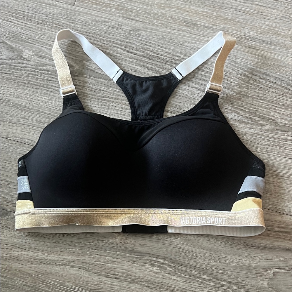 Victoria's Secret Black and Gold Sports Bra
